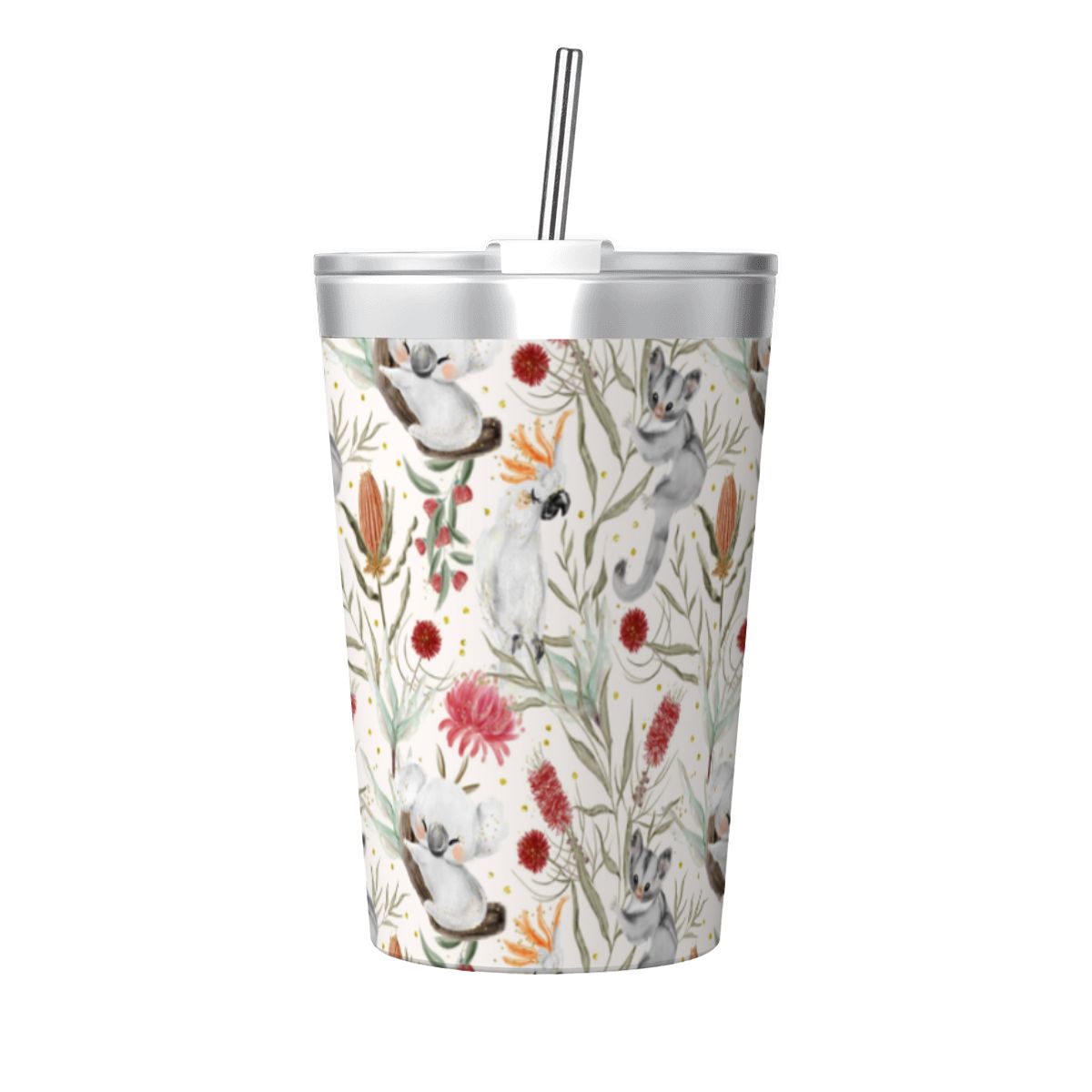 Australian Plants And Animals Small Stainless Steel Travel Mug Cup 12oz/350ml