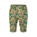 Tropical Comic Book Style Women's Bike Shorts With Side Pockets