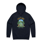 Be One With Nature, Skeleton - Mens Hoodie Navy Mens Hoodie Printed In Australia