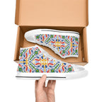 Bright Burst - Kids High Top Canvas Shoes
