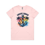 Cruise Squad, Anchor Womens Cruise T-shirt Pink Womens Cruise T-shirt Cruise Printed In Australia
