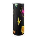 Fun Lightning 20oz Tall Skinny Tumbler with Lid and Straw One Size 20oz Tall Skinny Tumbler with Lid and Straw Printed Offshore