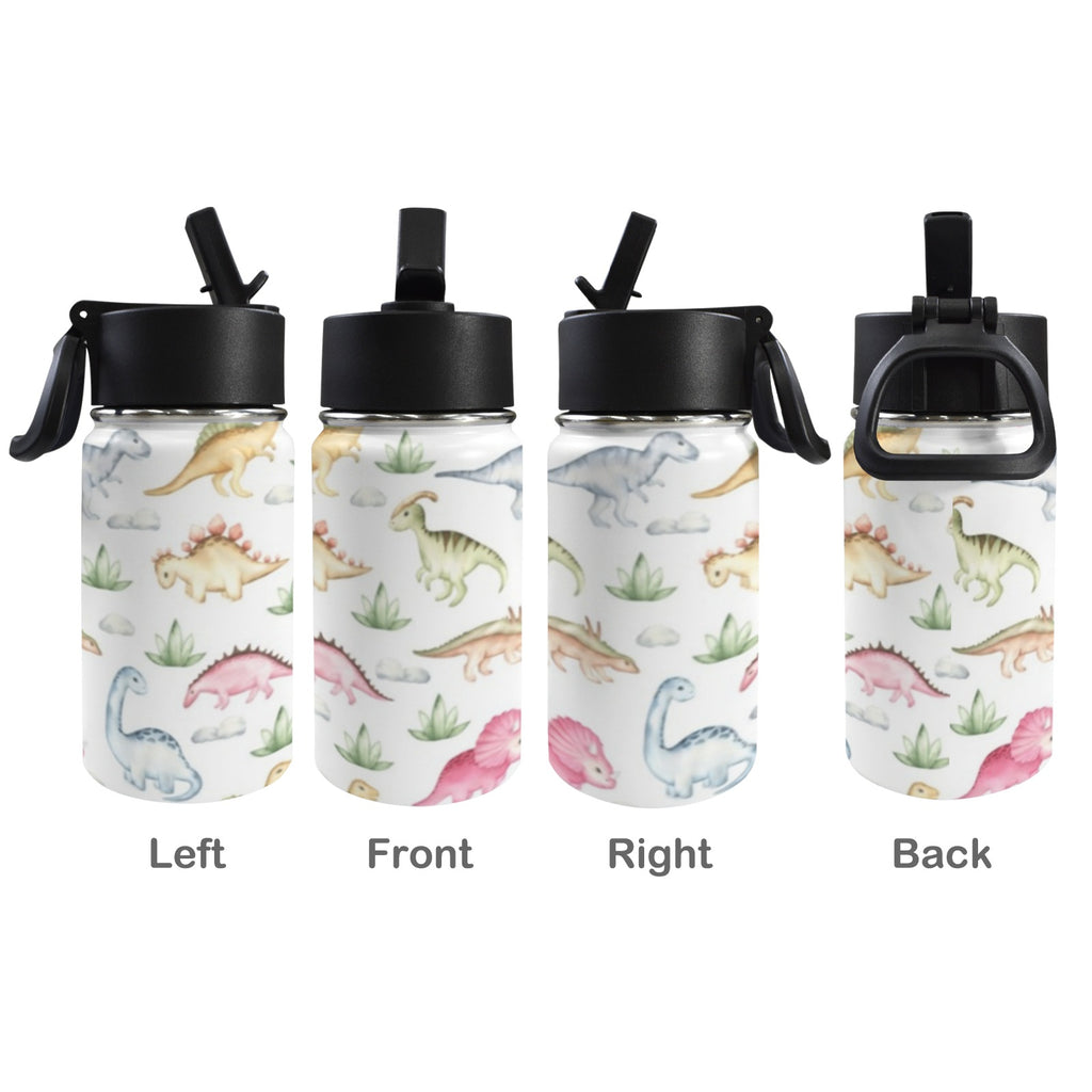 Dinosaur Garden 12oz Kids Water Bottle with Straw Lid
