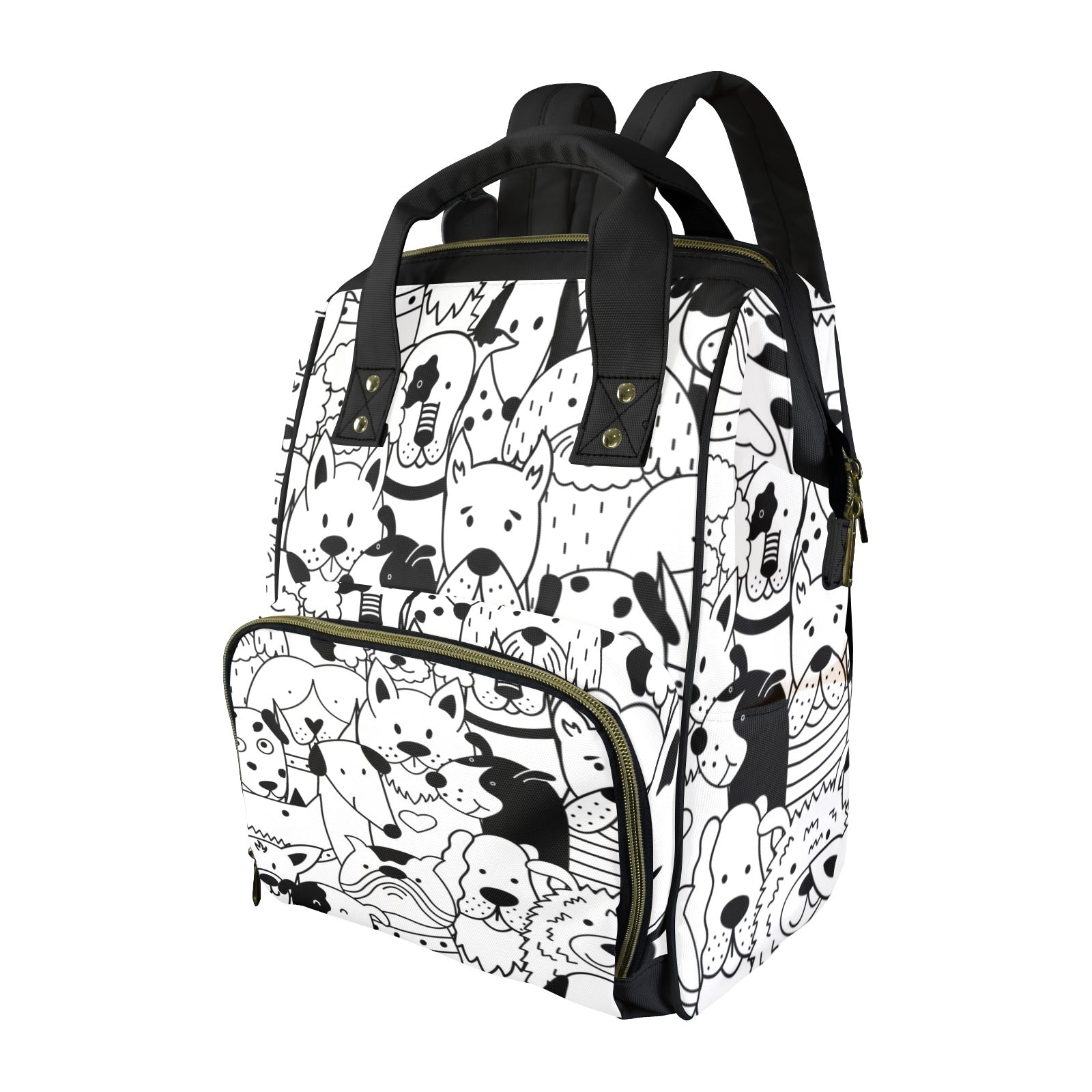Black And White Dogs - Multi-Function Backpack, Nappy / Diaper Bag