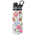 Australian Flowers - Insulated Water Bottle with Dual-Use Lid (18oz) One Size Insulated Water Bottle with Dual-Use Lid (18oz) Plants Printed Offshore