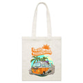 Hello Sunshine, Beach Van Parcel Canvas Tote Bag Default Title Small Tote Bag Printed In Australia Summer