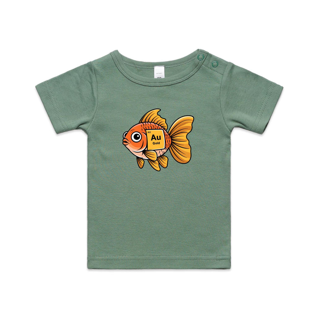 Gold Fish Periodic Table AS Colour Baby T-shirt