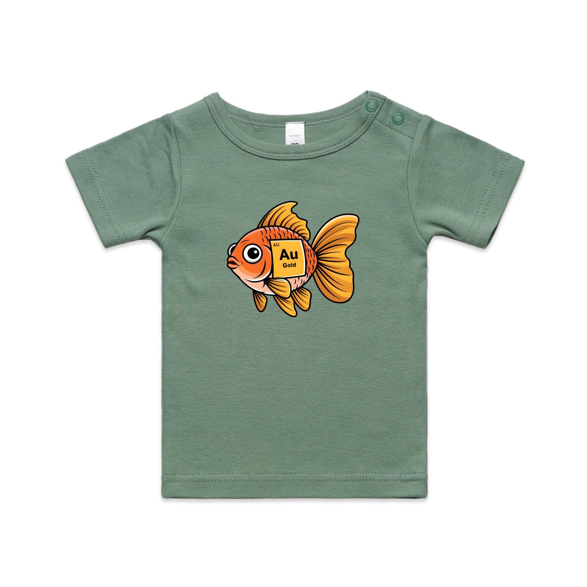 Gold Fish Periodic Table AS Colour Baby T-shirt