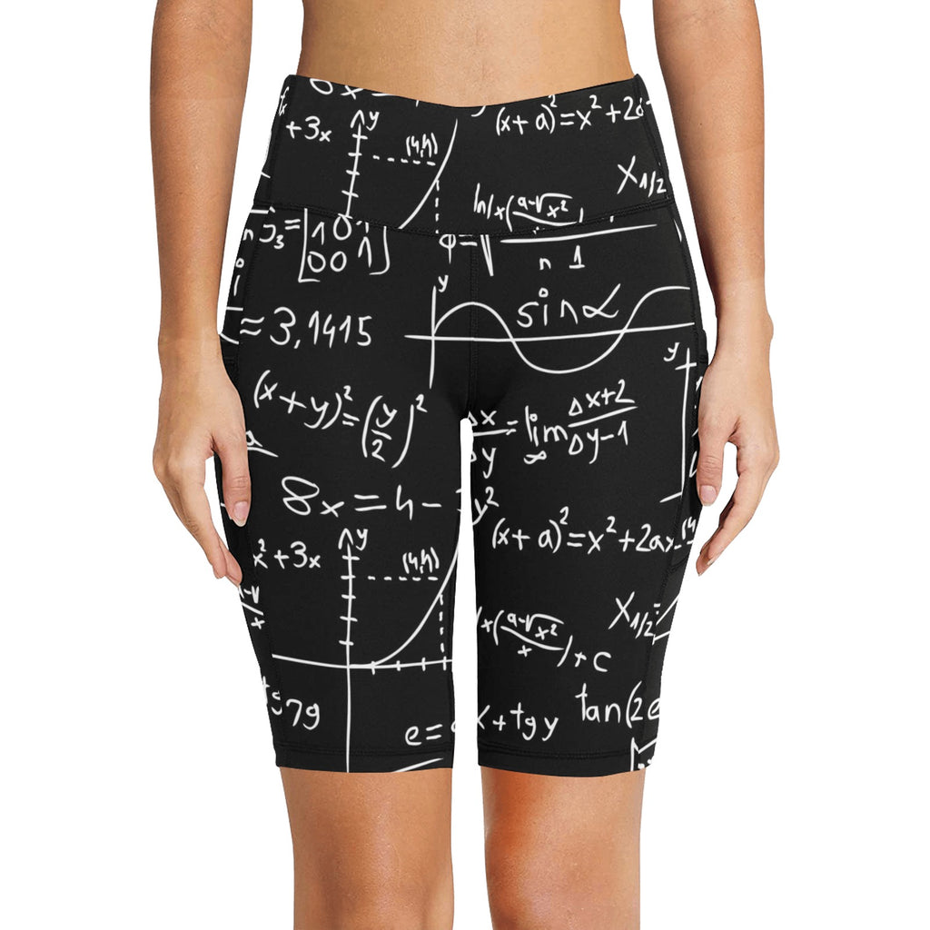 Equations Women's Bike Shorts With Side Pockets Women's Bike Shorts Maths Printed Offshore