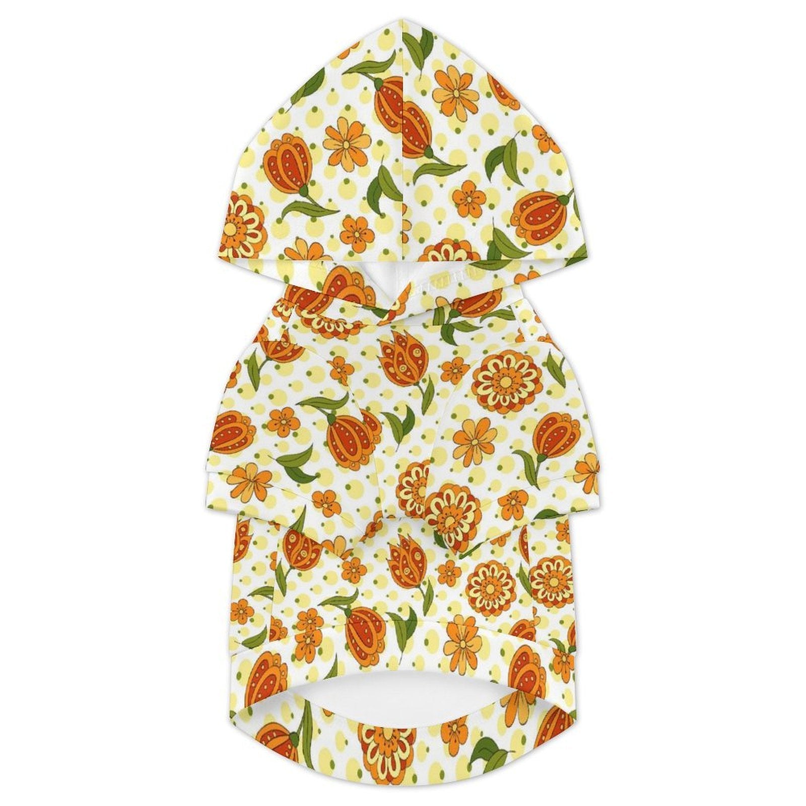 Graphic Floral Pet Hoodie (Small Size)
