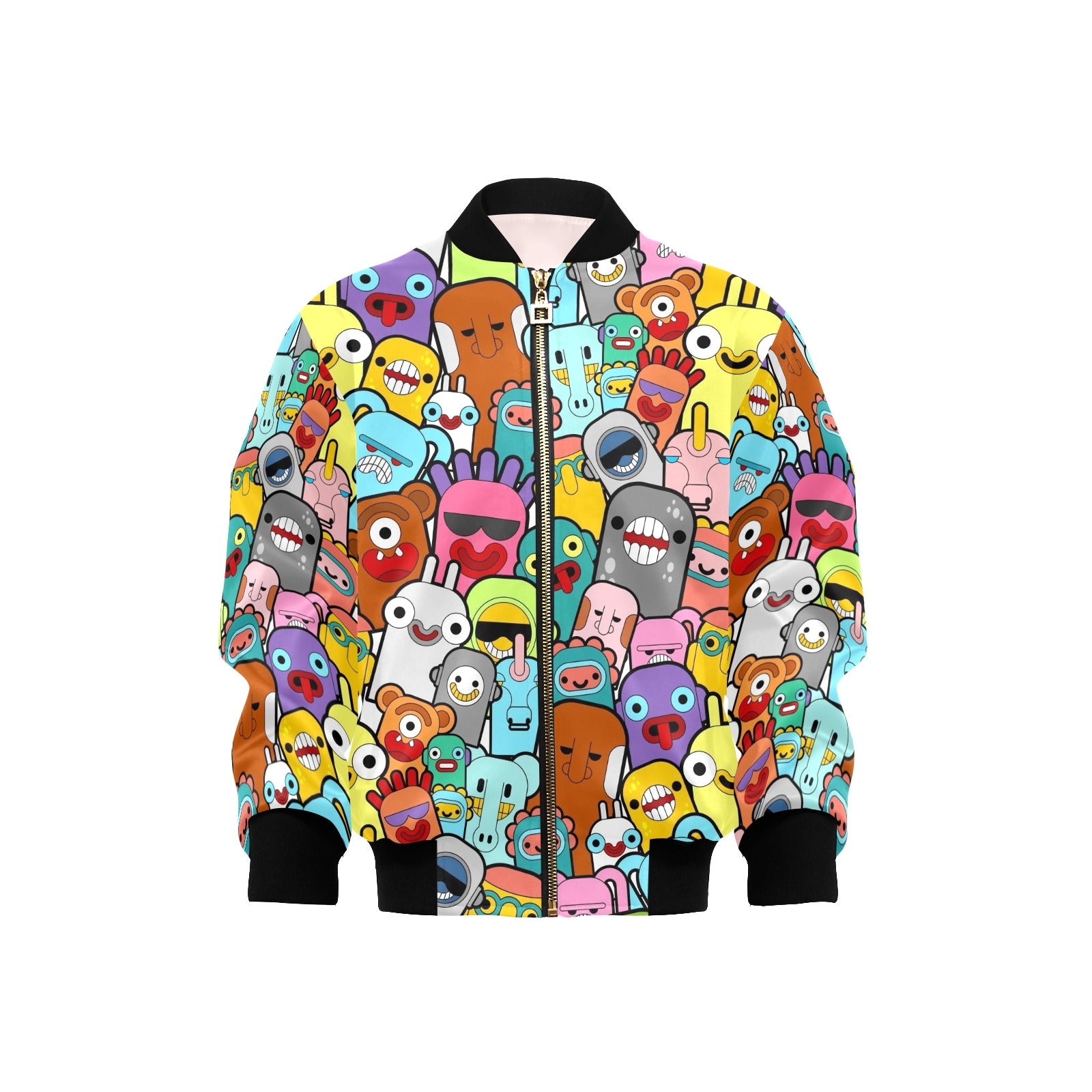 Happy Monsters Kids Bomber Jacket XL Kids Bomber Jacket Printed Offshore Sci Fi