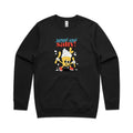 Sweet And Salty, Ice-Cream And Fries - AS Colour Stencil Crew Sweatshirt Black Sweatshirt Food Printed In Australia