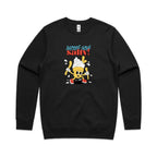 Sweet And Salty, Ice-Cream And Fries - AS Colour Stencil Crew Black Sweatshirt Food Printed In Australia
