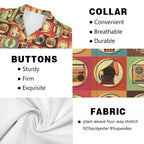 Retro Life Men's Short Sleeve Hawaiian Shirt Men's Hawaiian Shirt (New) Printed Offshore Retro