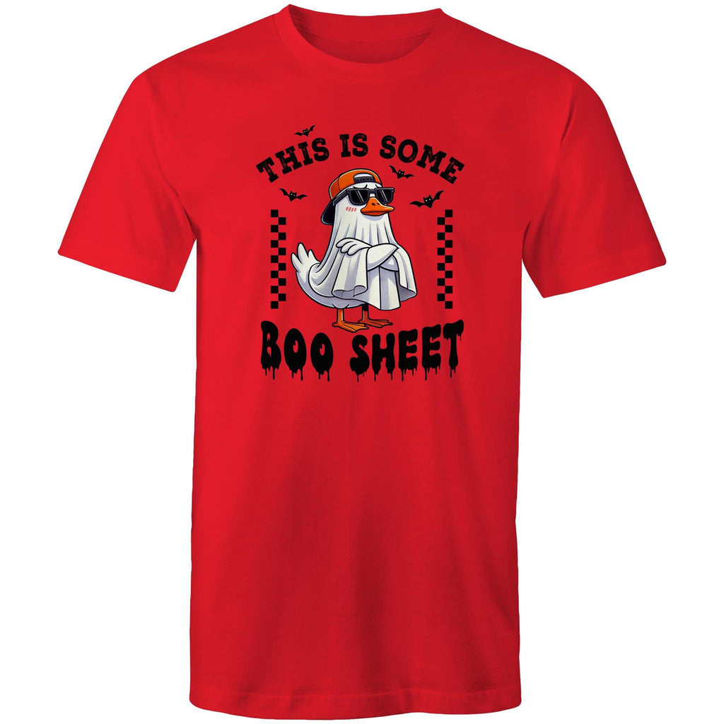 This Is Some Boo Sheet, Halloween - Mens T-Shirt Red Mens T-shirt Halloween Printed In Australia
