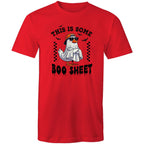 This Is Some Boo Sheet, Halloween - Mens T-Shirt Red Mens T-shirt Halloween Printed In Australia