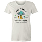 The Truth Is Out There - Womens T-shirt Natural Womens T-shirt Printed In Australia Sci Fi
