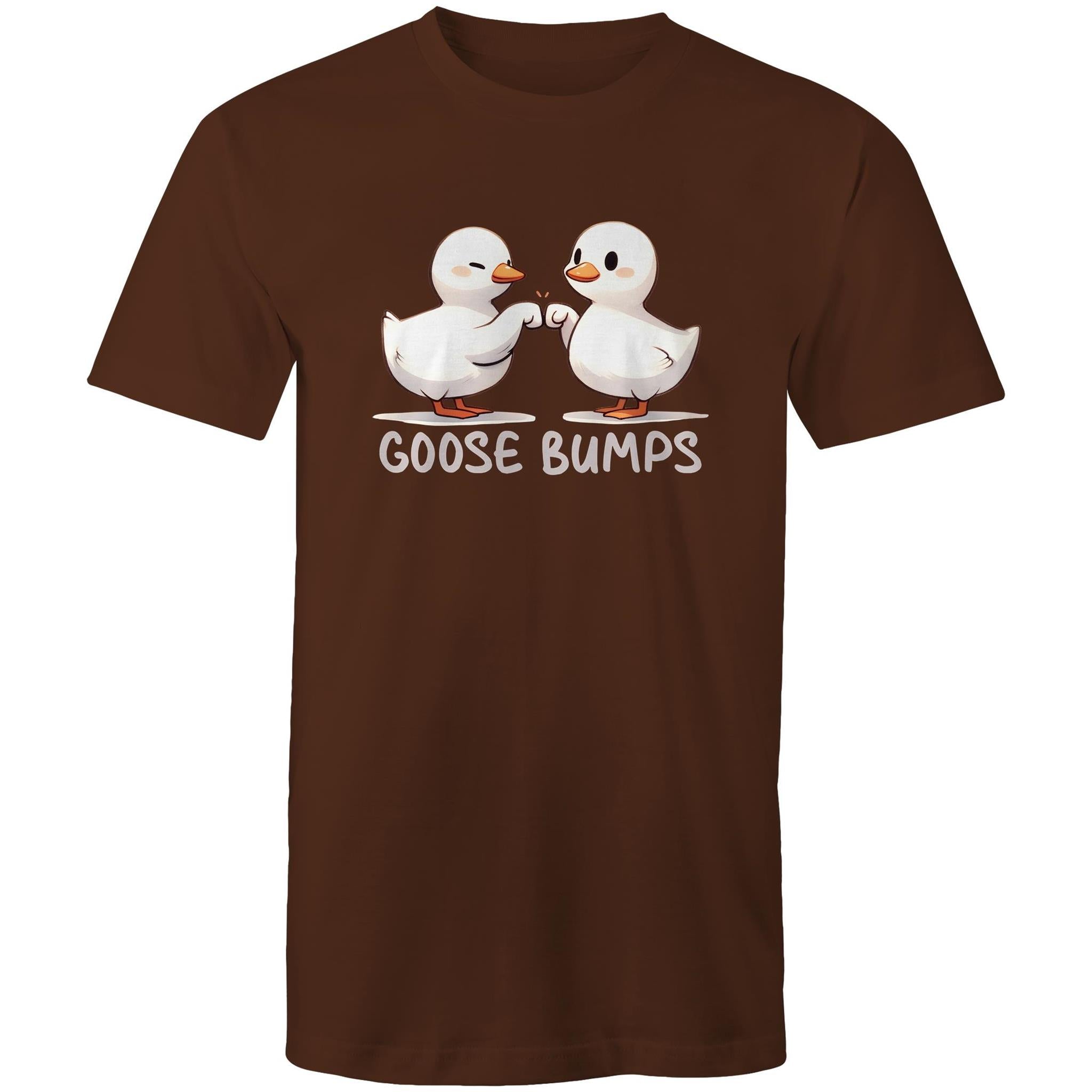 Goose Bumps - Mens T-Shirt Dark Chocolate Mens T-shirt animal Printed In Australia