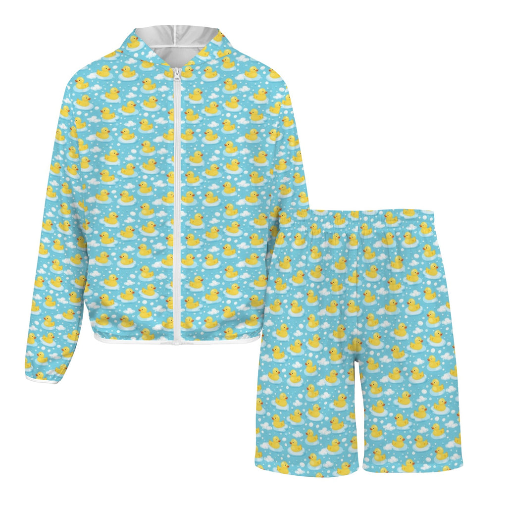 Rubber Ducks Men's Lightweight Sun Hoodie & Shorts Set