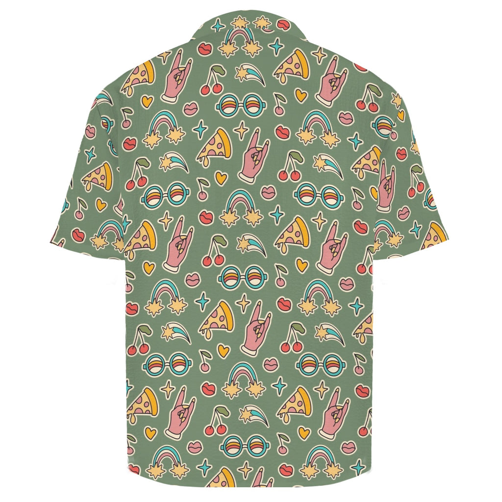 Groovy Retro Men's Crinkle Hawaiian Shirt