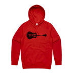 Guitar Reflection - Mens Hoodie Red Mens Hoodie Music Printed In Australia