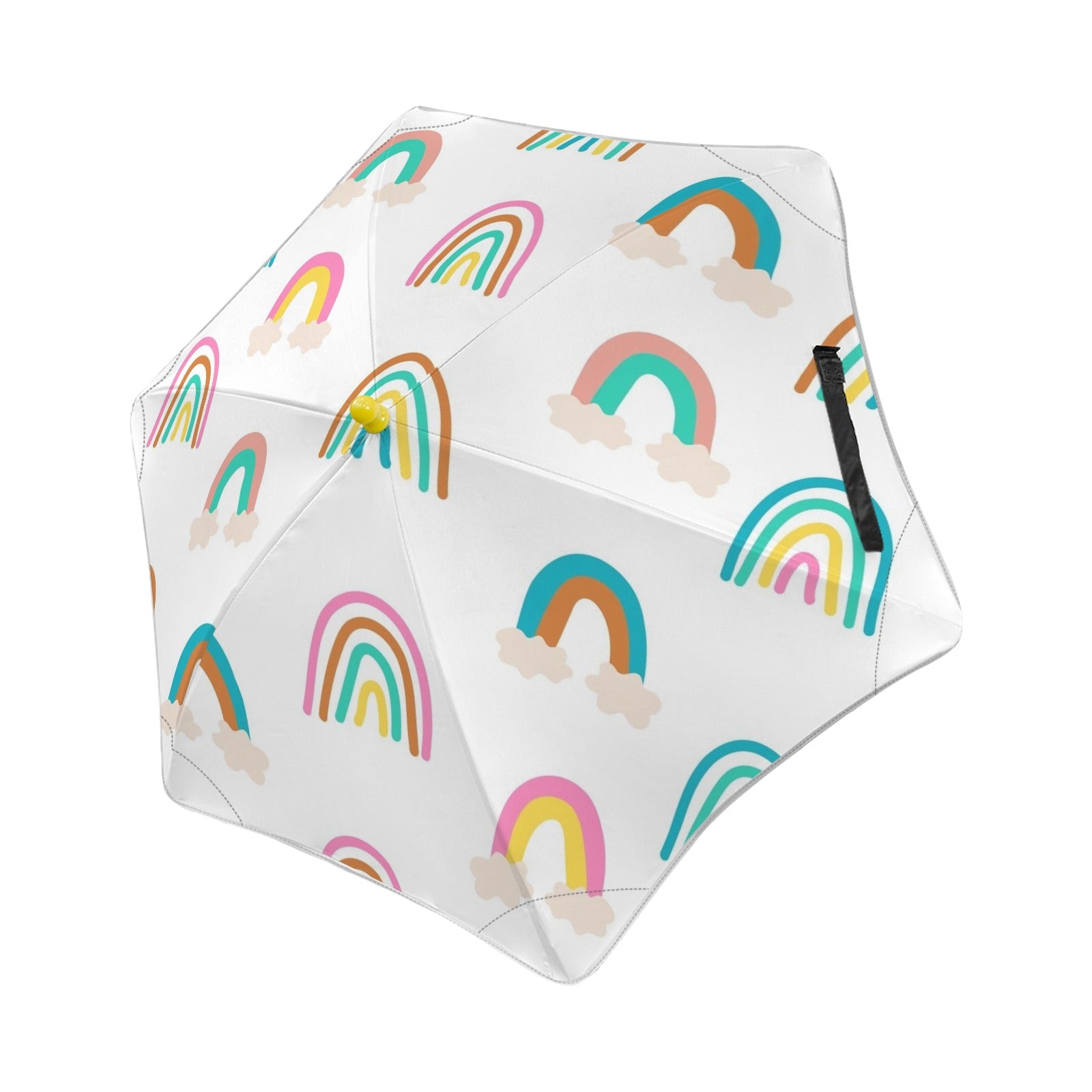 Cloud Rainbows Kids Safe Round Corner Umbrella One Size Kids Safe Round Corner Umbrella Printed Offshore