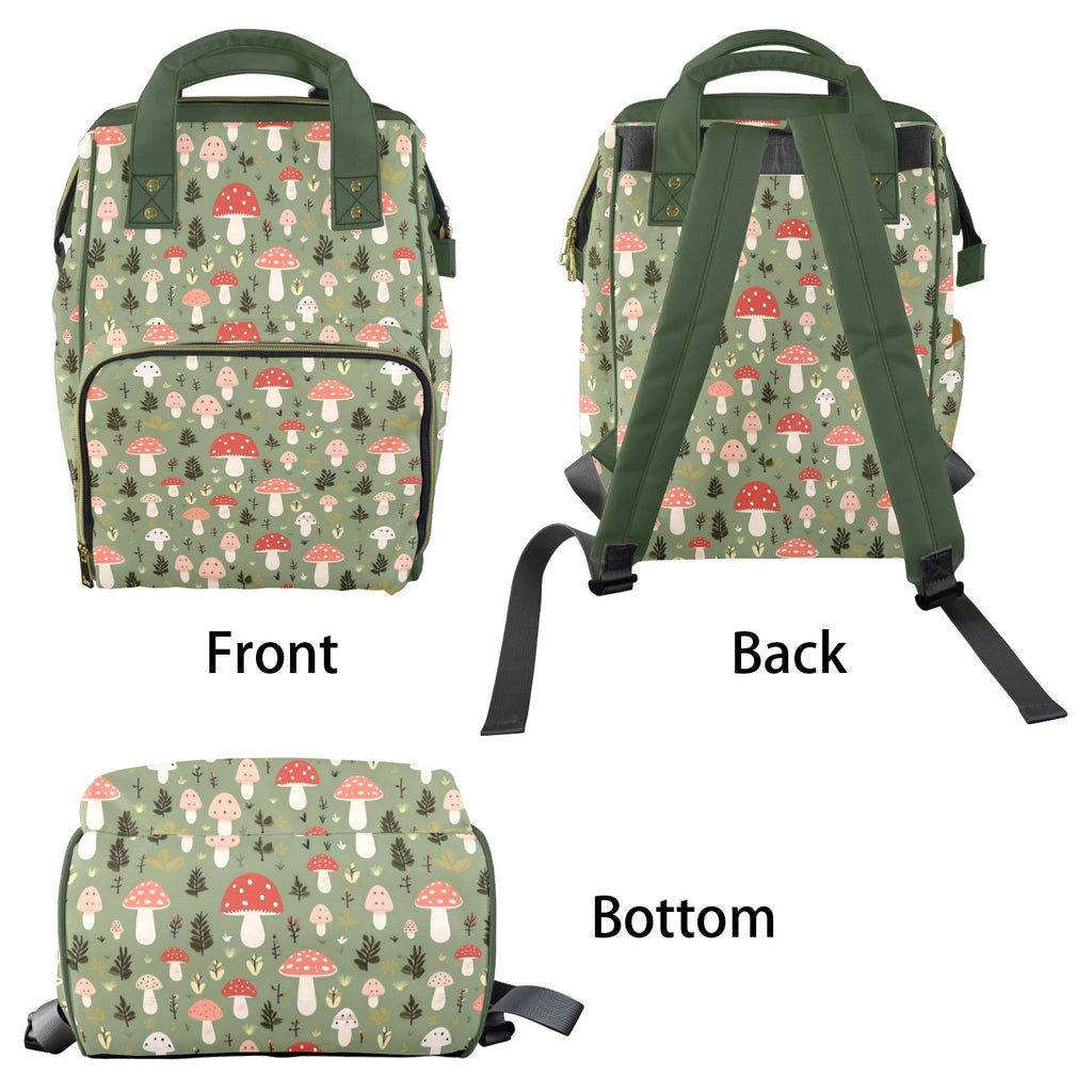 Mushroom Garden - Multi-Function Backpack, Nappy / Diaper Bag
