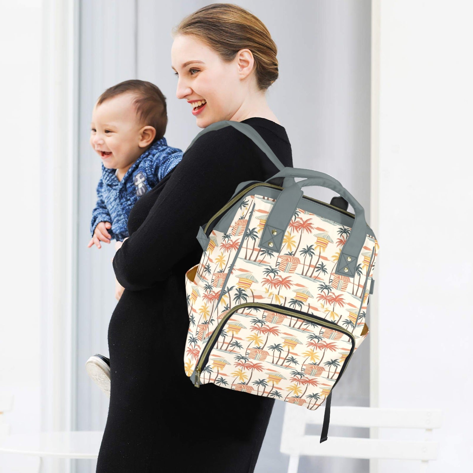 Beach Shack Multi-Function Backpack, Nappy / Diaper Bag Multi-function Backpack, Nappy / Diaper Bag Printed Offshore Surf