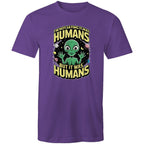 Alien, I'm Not Saying It Was Humans - Mens T-Shirt Purple Mens T-shirt Printed In Australia Sci Fi
