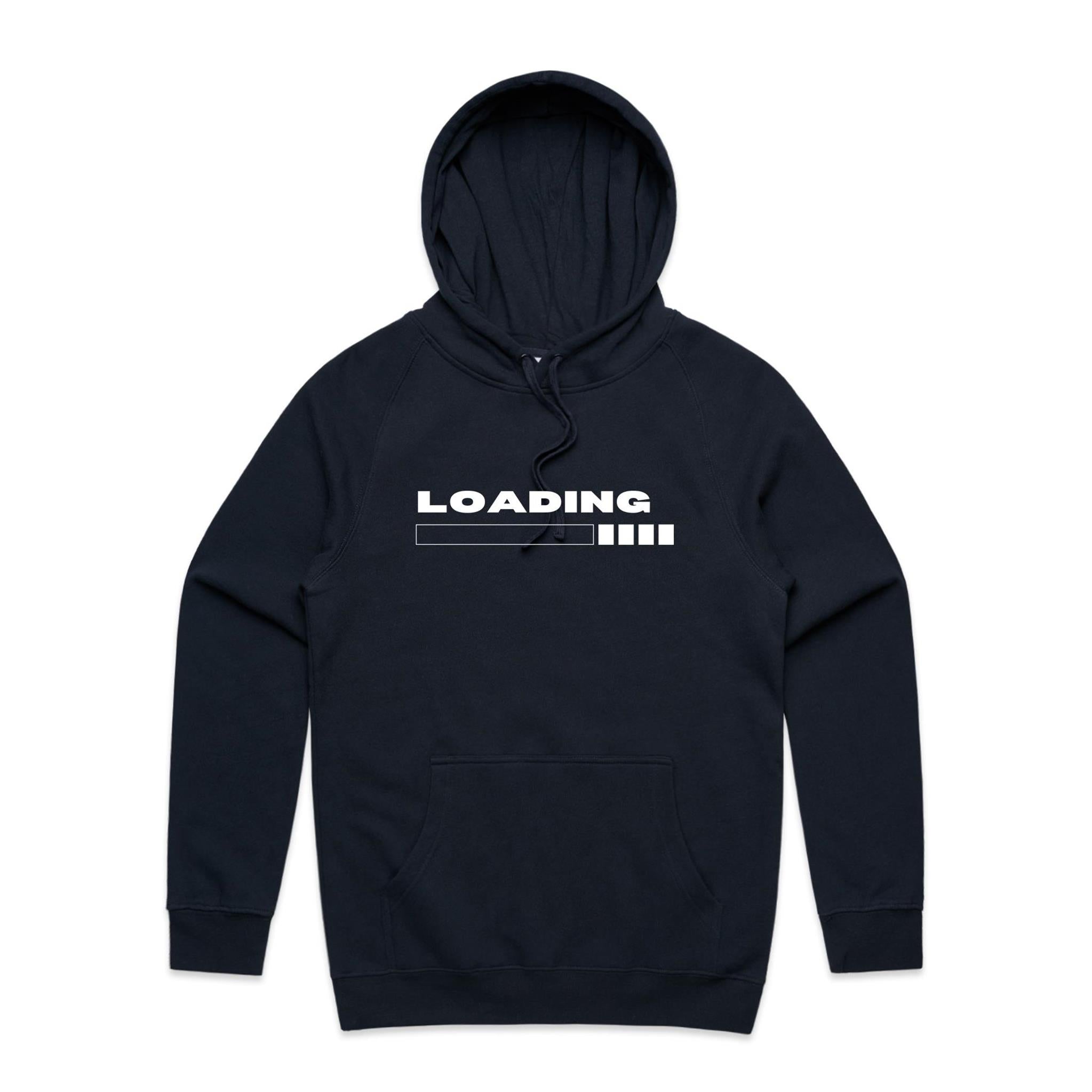 Loading - Supply Hood Navy Mens Hoodie Printed In Australia Tech