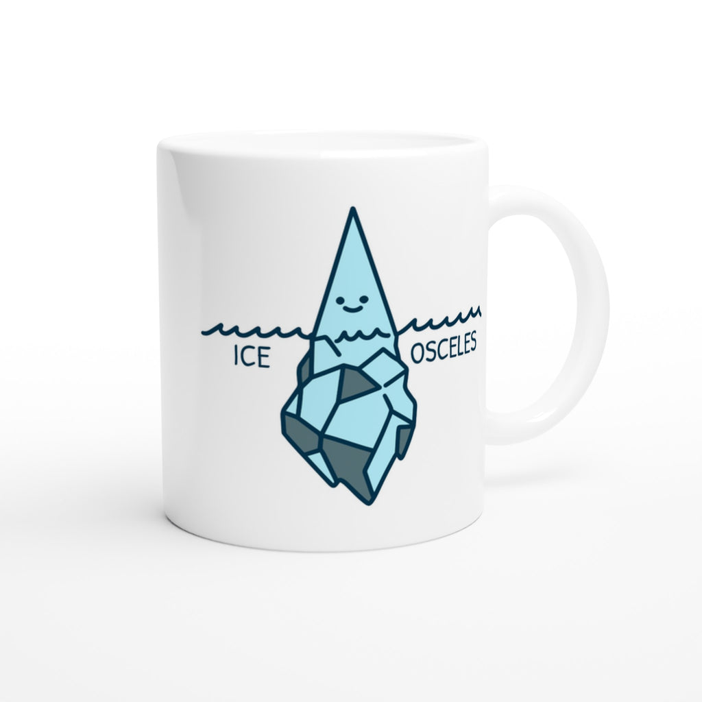 Ice-Osceles - White 11oz Ceramic Mug White 11oz Mug Funny Globally Fulfilled Maths