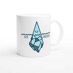 Ice-Osceles - White 11oz Ceramic Mug White 11oz Mug Funny Globally Fulfilled Maths