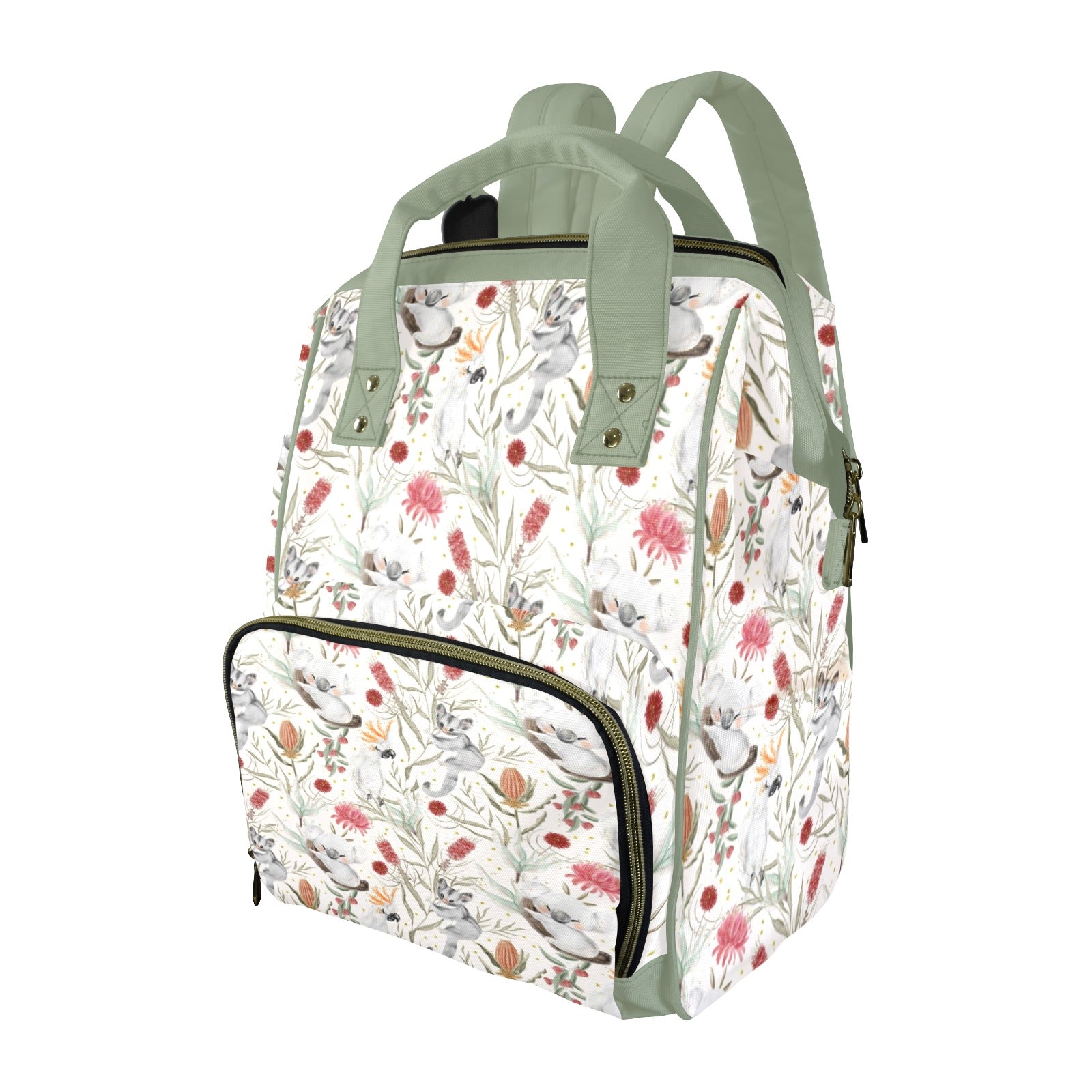Australian Plants And Animals Multi-Function Backpack, Nappy / Diaper Bag One Size Multi-function Backpack, Nappy / Diaper Bag Australia Plants Printed Offshore