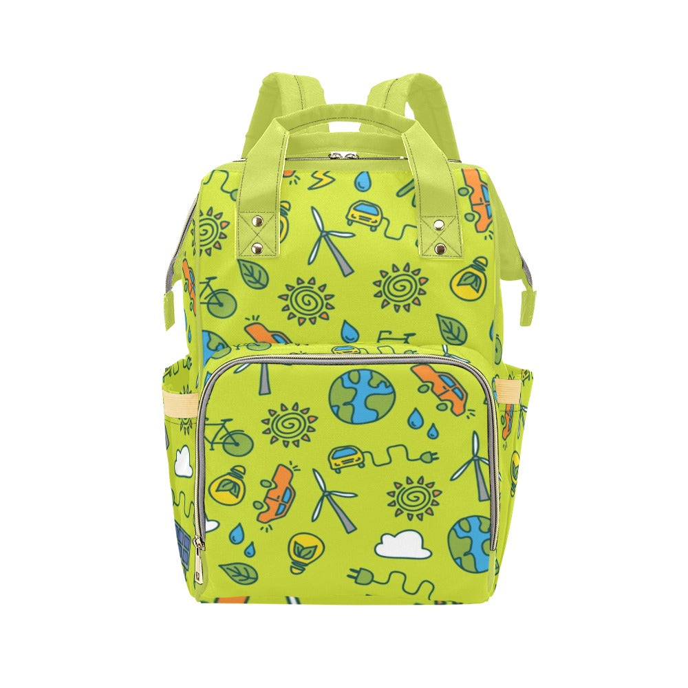 Go Green - Multi-Function Backpack, Nappy / Diaper Bag