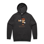 Even My Coffee Needs Coffee - Mens Hoodie Coal Mens Hoodie Coffee Printed In Australia