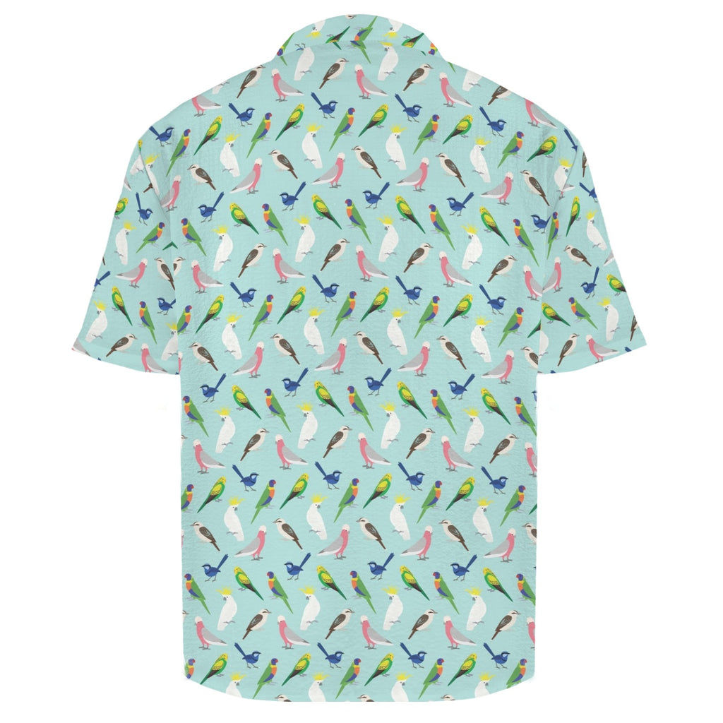 Australian Birds Men's Crinkle Hawaiian Shirt