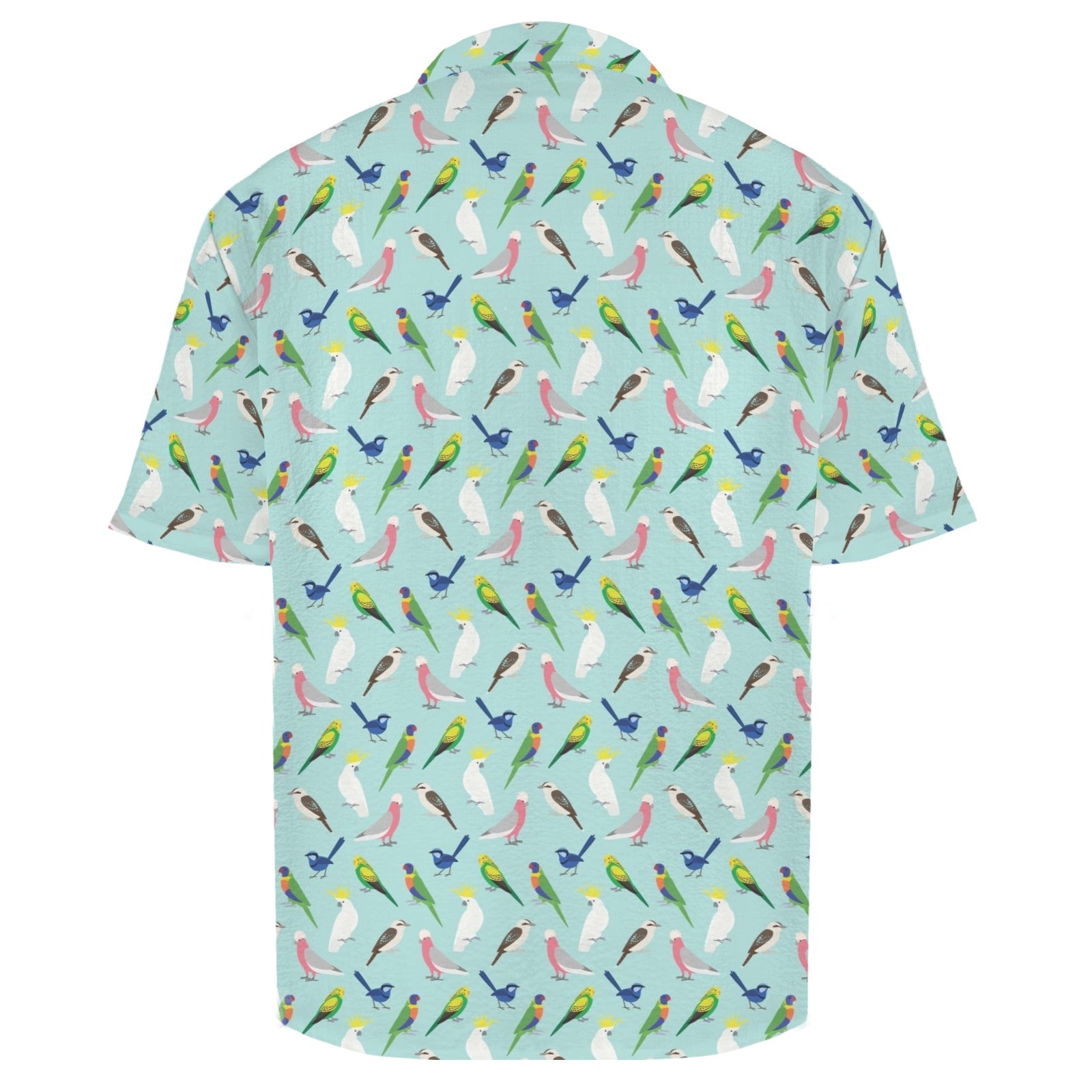 Australian Birds Men's Crinkle Hawaiian Shirt