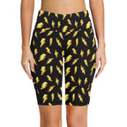 Lightning Bolts Women's Bike Shorts With Side Pockets Women's Bike Shorts comic Printed Offshore