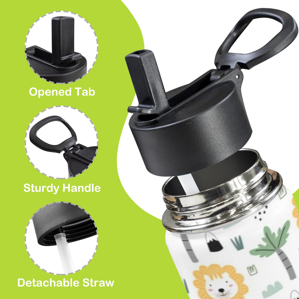 Lions 12oz Kids Water Bottle with Straw Lid