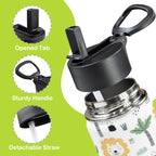 Lions 12oz Kids Water Bottle with Straw Lid
