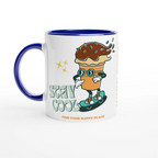 Personalise - Stay Cool, Ice Cream - White 11oz Ceramic Mug Ceramic Blue Personalised Mug customise Globally Fulfilled personalise Retro