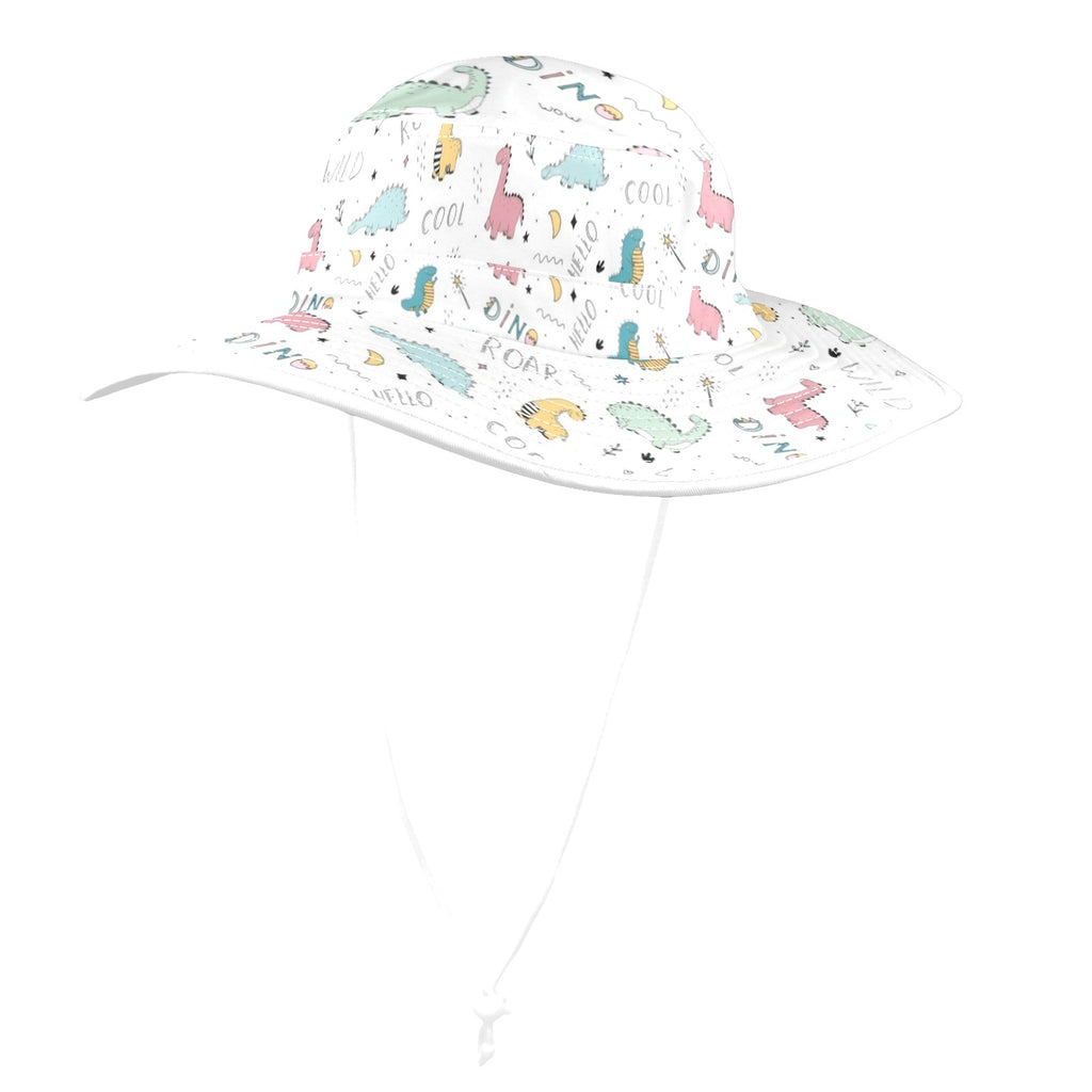 Quirky Dinosaurs Wide Brim Bucket Hat Wide Brim Bucket Hat animal Printed Offshore