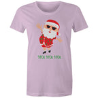 Summer Santa, Hot Hot Hot - Womens T-shirt Lavender Womens Christmas T-shirt Christmas Printed In Australia