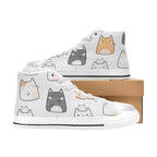 Cats - Women's High Top Canvas Shoes