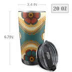 Vintage Floral - 20oz Mobile Tumbler with Lid (Black Lock) 20oz Travel Mug Printed Offshore Retro