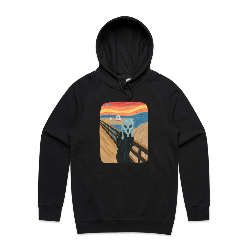 Alien Scream - Mens Hoodie Black Mens Hoodie Printed In Australia Sci Fi