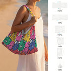 Bright And Bold Flowers Beach Chair Towel Cover with Side Pockets