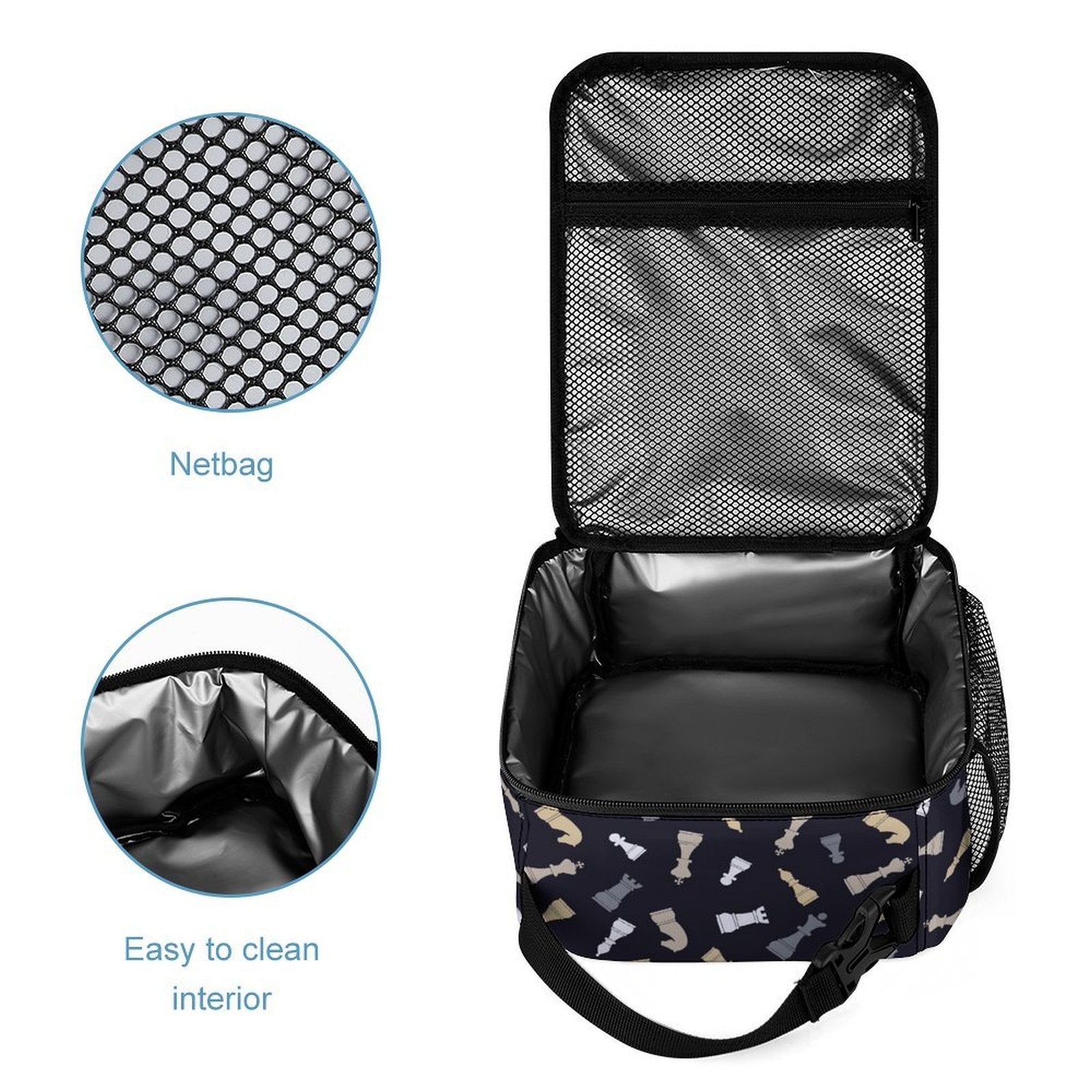 Chess Pattern Backpack, Lunch Bag & Pencil Case Set