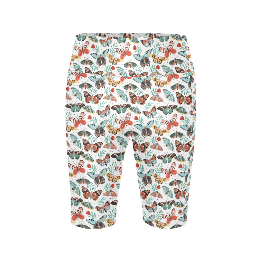 Pretty Moths And Butterflies Women's Bike Shorts With Side Pockets