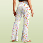 Abstract Colourful Shapes High Waist Crossover Tummy Control Flare Leggings High Waist Flare Leggings Printed Offshore